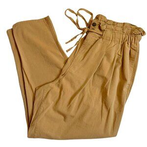 Ava & Viv Tan/Camel Pleated Paperbag Trousers - X